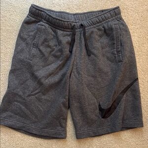 Nike Gray Athletic Shorts with Elastic Waistband